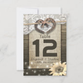 Hoefijzer - hartwuwtafel nummer plaats kaart (Achterkant)