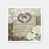 Hoefijzer Heart Lace Hydrangea Wood Weddenschap Sh Servet (Voorkant)