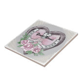 Hoefijzer Hearts tegel Tegeltje (Zijkant)