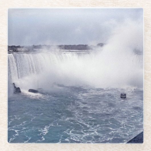 Hoefijzer Herfsten Glazen Onderzetter (Voorkant)