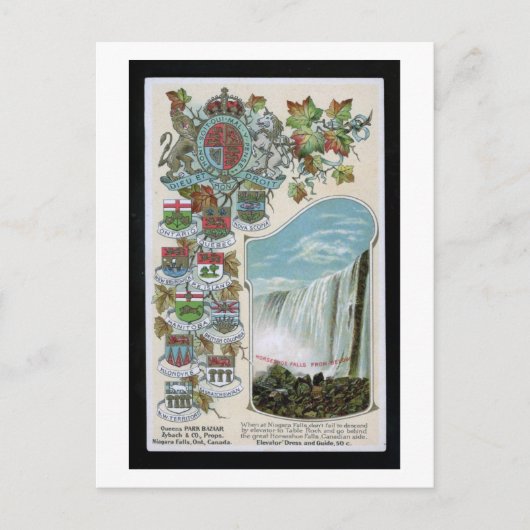 Hoefijzer Herfsten, Niagara Herfsten, Canada Vinta Briefkaart (Voorkant)