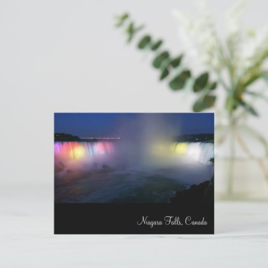 Hoefijzer Herfsten ( Niagara Herfsten) 's nachts Briefkaart (Staand voorkant)