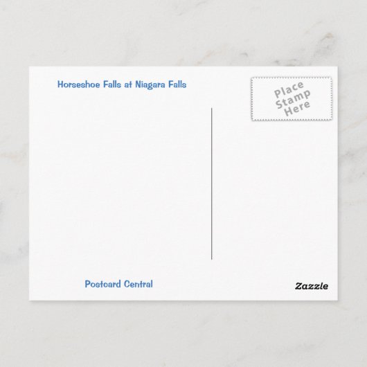 Hoefijzer Herfsten op het Briefkaart van Niagara H (Achterkant)