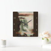 Hoefijzer Herfsten op Niagara Custom Vierkante Klok (Huis)