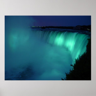 Hoefijzer Herfsten op Niagara Herfsten Aqua Glow P Poster