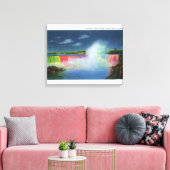 Hoefijzer Herfsten verlicht bij nacht # 2 Canvas Afdruk (Insitu (Woonkamer))