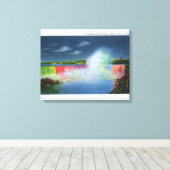 Hoefijzer Herfsten verlicht bij nacht # 2 Canvas Afdruk (Insitu (Houten vloer))