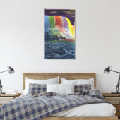 Hoefijzer Herfsten verlicht bij nacht Canvas Afdruk (Insitu (Slaapkamer))