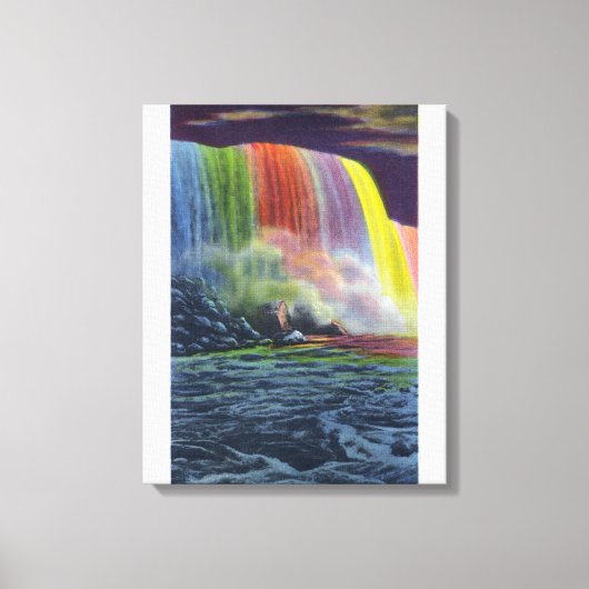 Hoefijzer Herfsten verlicht bij nacht Canvas Afdruk (Voorkant)