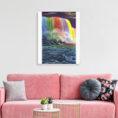 Hoefijzer Herfsten verlicht bij nacht Canvas Afdruk (Insitu (Woonkamer))