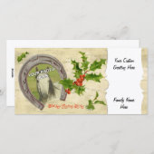  Hoefijzer Holly Custom Feestdagenkaart (Voorkant / Achterkant)