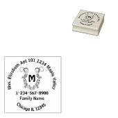 Hoefijzer Homestead Contactgegevens Rubberstempel (Gestempeld)