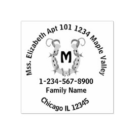 Hoefijzer Homestead Contactgegevens Rubberstempel