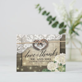 Hoefijzer Hydrangea Country Wood Weddenschap Harte Briefkaart