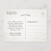 Hoefijzer Hydrangea Country Wood Weddenschap Harte Briefkaart (Achterkant)