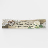 Hoefijzer Hydrangea Land Rustic Wedding Welkom Spandoek (Horizontaal)