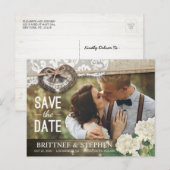 Hoefijzer Hydrangea Weddenschap Opslagdatum FOTO Briefkaart (Voorkant / Achterkant)