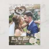 Hoefijzer Hydrangea Weddenschap Opslagdatum FOTO Briefkaart (Voorkant)