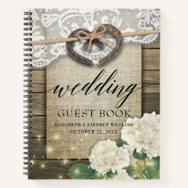 Hoefijzer Hydrangea Wood Country Weddenschap Notitieboek