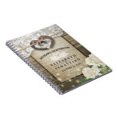 Hoefijzer Hydrangea Wood Country Weddenschap Notitieboek (Rechterzijde)