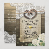 Hoefijzer Hydrangea Wood... Kaart (Voorkant / Achterkant)