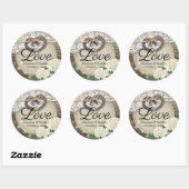 Hoefijzer Hydrangea Wood Land Weddenschap Hartelij Ronde Sticker (Vel)