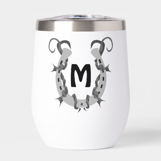 Hoefijzer in Barbed Wire Monogram (Voorkant)