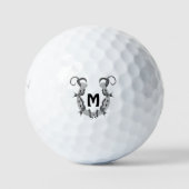 Hoefijzer in Barbed Wire Monogram Golfballen (Voorkant)
