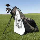 Hoefijzer in Barbed Wire Monogram Golfhanddoek (Groen)