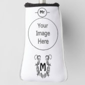 Hoefijzer in Barbed Wire Monogram Golfheadcover (Draai 90)