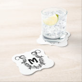 Hoefijzer in Barbed Wire Monogram Kartonnen Onderzetters (Insitu)