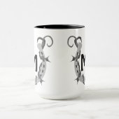 Hoefijzer in Barbed Wire Monogram Mok (Midden)