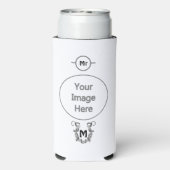 Hoefijzer in Barbed Wire Monogram Seltzer Blikjeskoeler (Seltzer Achterkant)