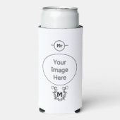 Hoefijzer in Barbed Wire Monogram Seltzer Blikjeskoeler (Seltzer Voorkant)