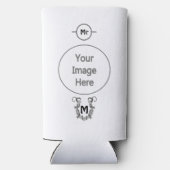 Hoefijzer in Barbed Wire Monogram Seltzer Blikjeskoeler (Achterkant)