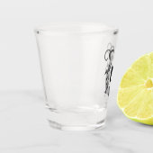 Hoefijzer in Barbed Wire Monogram Shot Glas (Links)