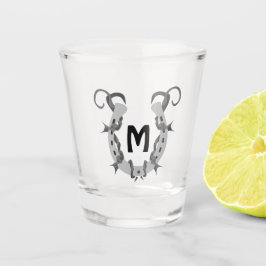 Hoefijzer in Barbed Wire Monogram Shot Glas