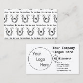 Hoefijzer in Barbed Wire Monogram Visitekaartje (Voorkant / Achterkant)