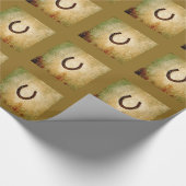 Hoefijzer in Golden Pset Cadeaupapier (Hoek)