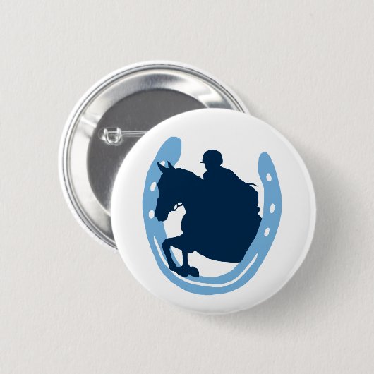 Hoefijzer Jumping Horse Button (Voorkant /achterkant)
