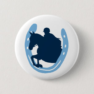 Hoefijzer Jumping Horse Button