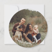 Hoefijzer Kerstkrans Feestdagenkaart (Achterkant)