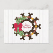 Hoefijzer kerstmis briefkaart (Voorkant)