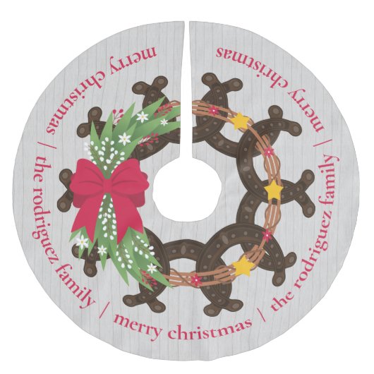 Hoefijzer kerstmis kerstboom rok (Voorkant)