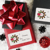 Hoefijzer kerstmis met cadeauetiket voor Label