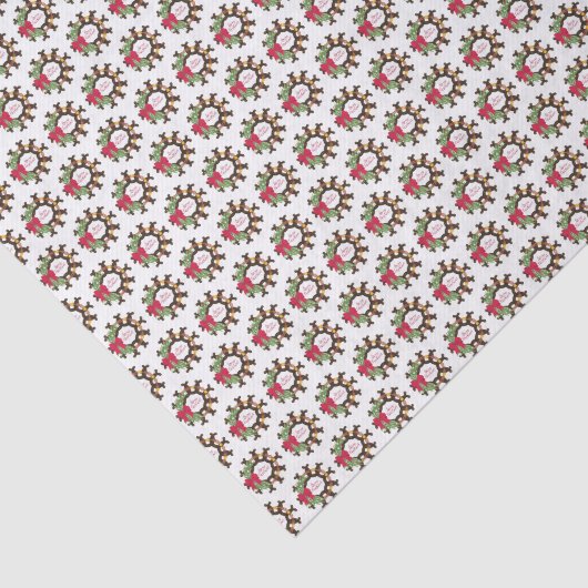 Hoefijzer kerstmis tissuepapier (Detail)