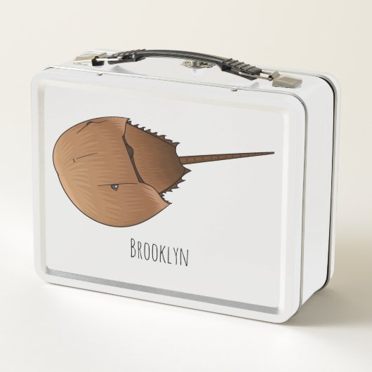 Hoefijzer krab cartoon illustratie (Achterkant)