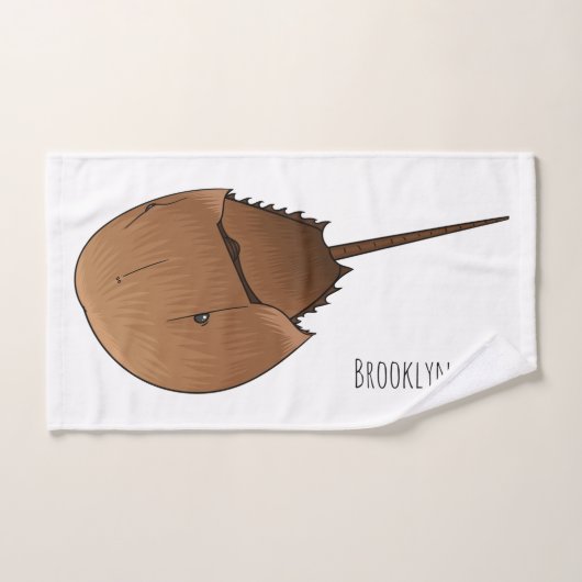 Hoefijzer krab cartoon illustratie bad handdoek (Handdoek)