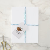 Hoefijzer krab cartoon illustratie cadeaulabel (Met Touw)