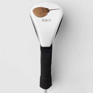 Hoefijzer krab cartoon illustratie golfheadcover